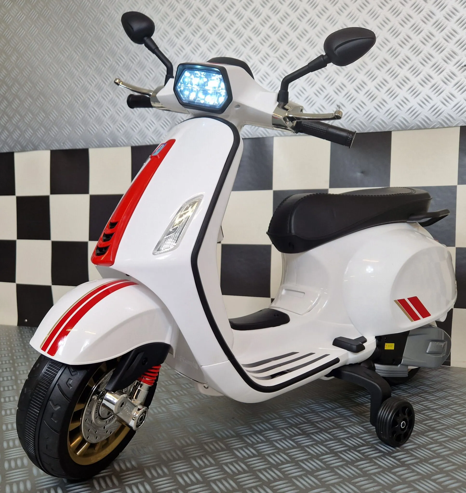 VESPA SPRINT 12 VOLTIOS INFANTIL, BLANCA - KI4VESPASPRINT-W